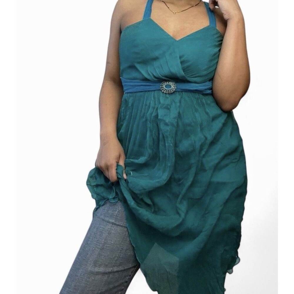 Laundry by Shelli Segal 100% Silk Vintage Y2K Beaded Party Dress Size 8 NWT!!